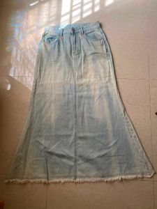 Long Denim Skirt