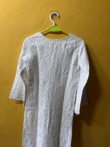 White Chikankari Kurta pant set