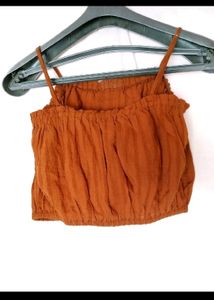 Brown Crop Top