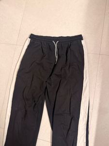 Black Joggers with White Stripes