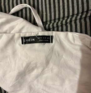 White Tie-Back Crop Top