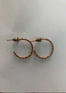 golden twisted Hoop Earrings