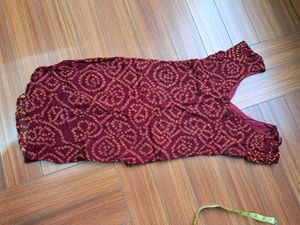 51) Ethnic Rajasthani Bandhani Kurta Set