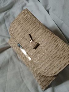 Gold Bow Sling Bag