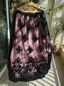 Beautiful Peach Lehnga With Thread Embroidery