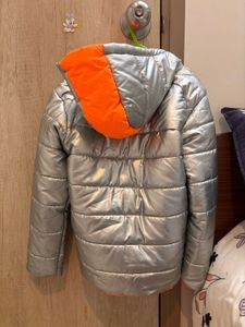 Reversible silver &amp; orange Puffer Jacket