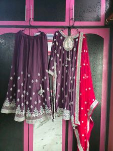 heavy kundan work pallazo suit set
