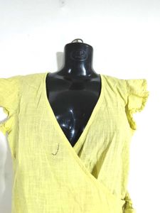 Lime Green Wrap Dress (Women's)