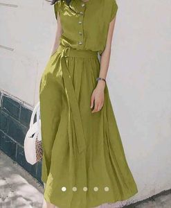 Belted A-line dress