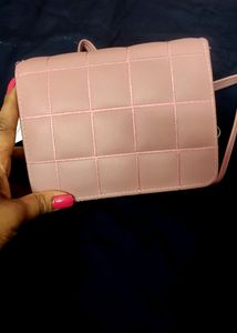 Cross Body Sling Bag For Girls. Nude Pink Shade