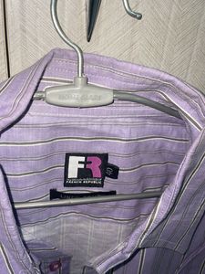 Striped Purple Casual Shirt