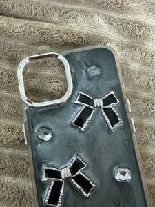 Iphone 15 Cute Bow & Rhinestone Phone Case