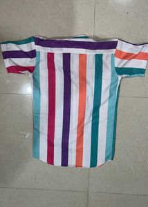 Men Striped Short Sleeve Shirt