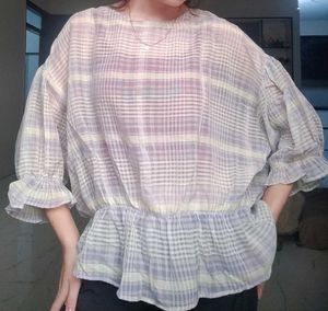 Cute Korean Plaid Cropped Top