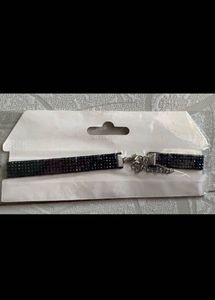 Sparkling Black &amp; Golden Choker Necklaces