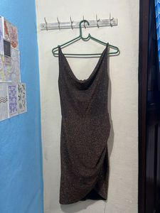 Sparkly Ruched Mini Dress