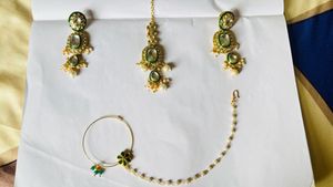Exquisite Kundan Pearl Necklace Set