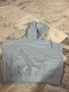 Light Blue Sleeveless Hoodie M size