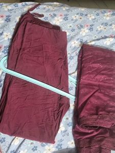 Elegant Maroon Kurta Set with Dupatta