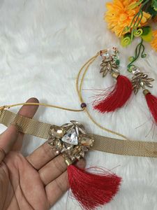 multi designer antic  lock silk handmade naick ear