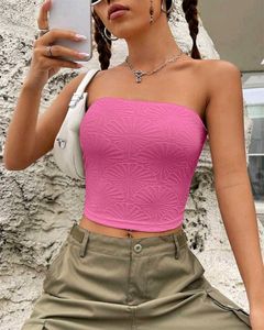30279. Hot Pink Textured Bandeau Top