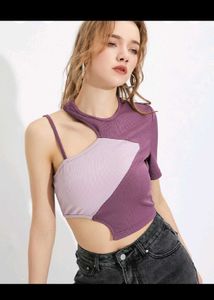 ‼️Price Drop‼️Purple Dual Color Crop Top