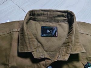 Stylish Boys Brown Short Sleeve Shirt