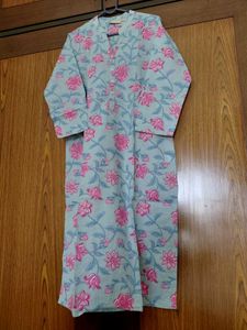Light Blue Floral Kurta