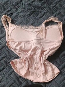 Cutesy lace lolita pink coquette tank top slip
