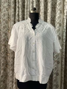 White Embroidered Blouse