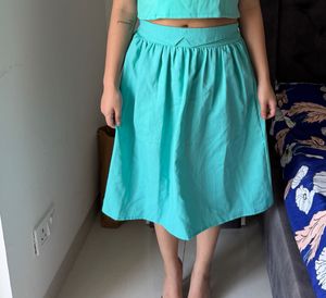 Aqua A-Line Skirt