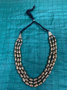 Brass 3 layered dholki mala