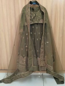 Stunning Olive Green Lehenga Choli set