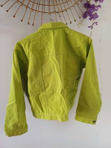 Parrot green Denim Jacket