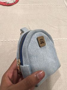 Cute Denim Mini Backpack Coin Pouch