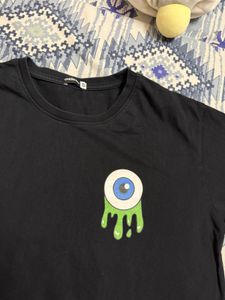 Black T-Shirt with Eye Graphic