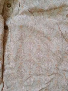 Beige Printed Kurta (new)