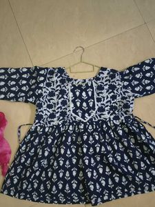 indigo Print Cotton top