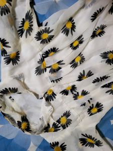 Sheer Daisy Print Blouse