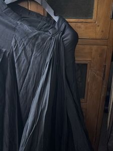 Elegant Black Ethnic Drape Skirt