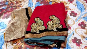 Embroidered Silk Saree