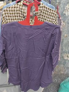 Elegant Purple Embroidered Top