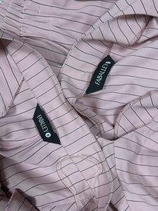 Pink Striped Crop Top &amp; Palazzo Pants Set