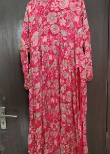Vibrant Pink Floral Kurta Set