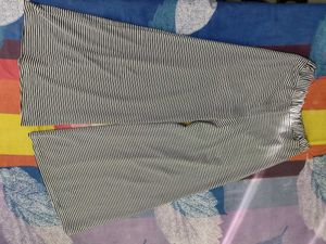 Striped Full Flared Trouser