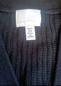 Stylish Black Cardigan Sweater