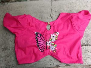 Embroidered Silk Blouse