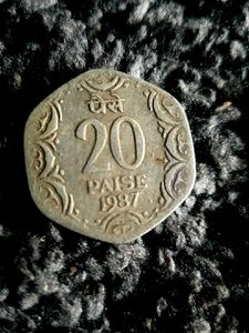 Vintage 1987 20 Paise Coin