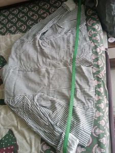 A White With Grey Stripes Blazer