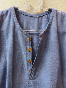 Blue Cotton Kurta